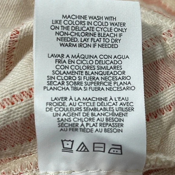 CABI Orange & Ivory Stripe Brunch Baby Doll Tank Top Style 6102 - Picture 6 of 7